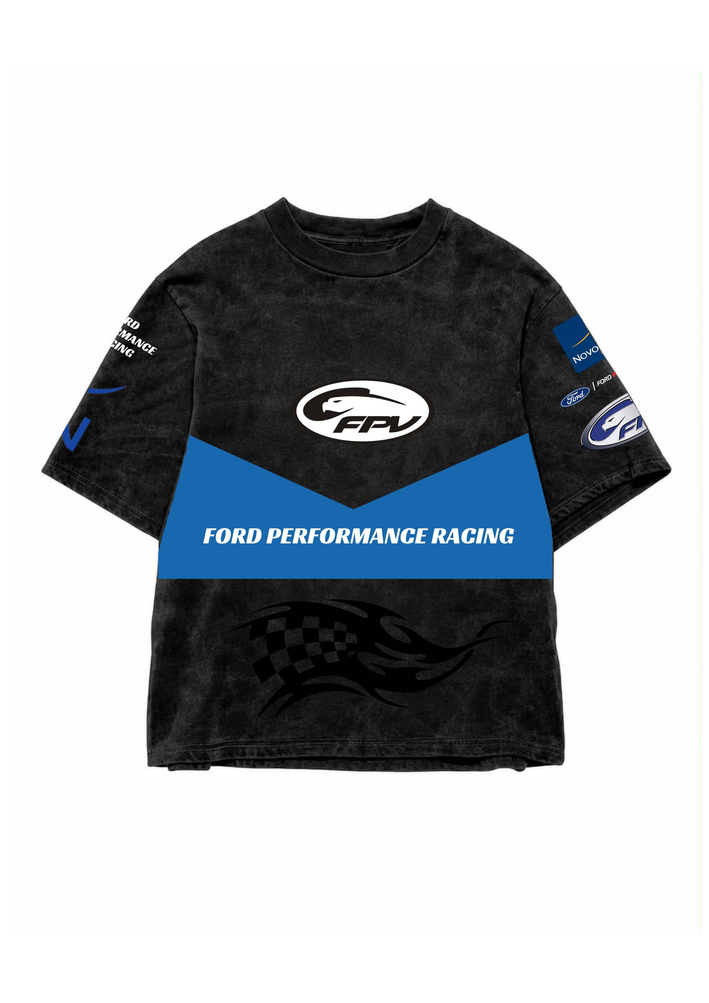 Ford Designed Oversized Acid Wash T-shirt