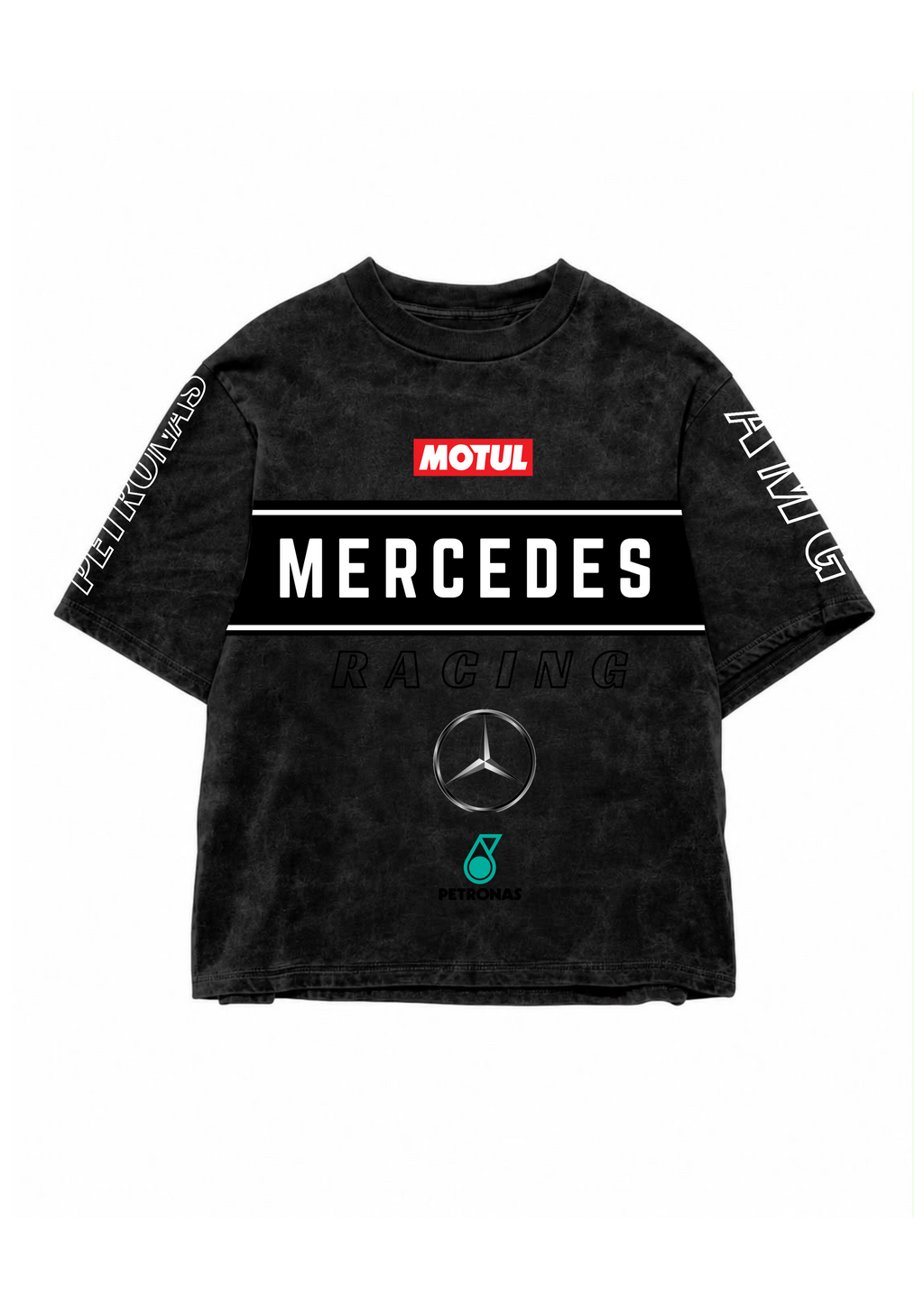 Mercedes Designed Oversized Acid Wash T-shirt