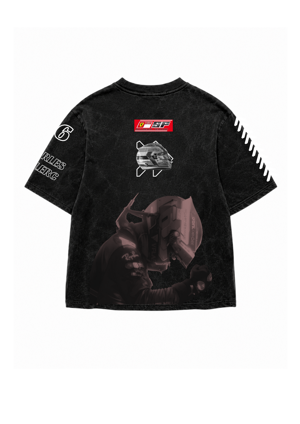Leclerc Designed Oversized Acid Wash T-shirt