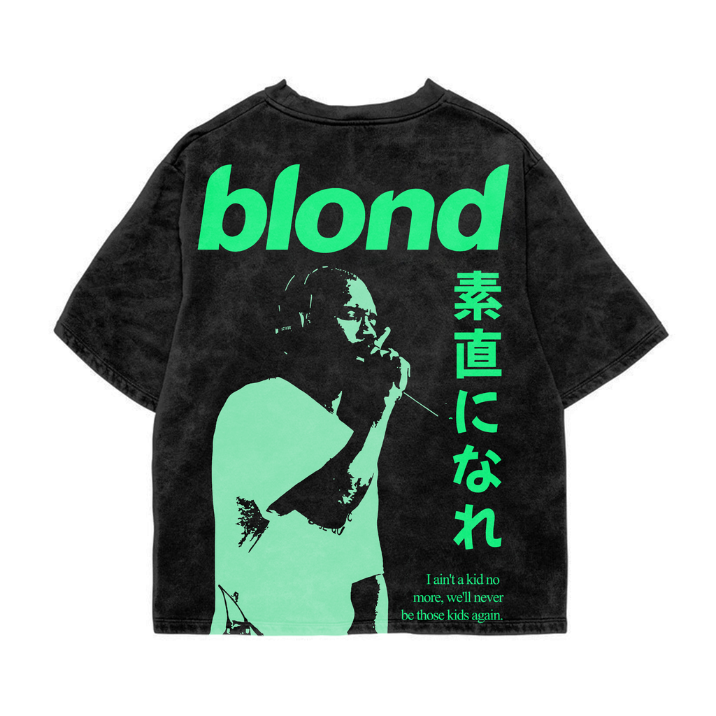 Blond Acid Wash Oversized Tee