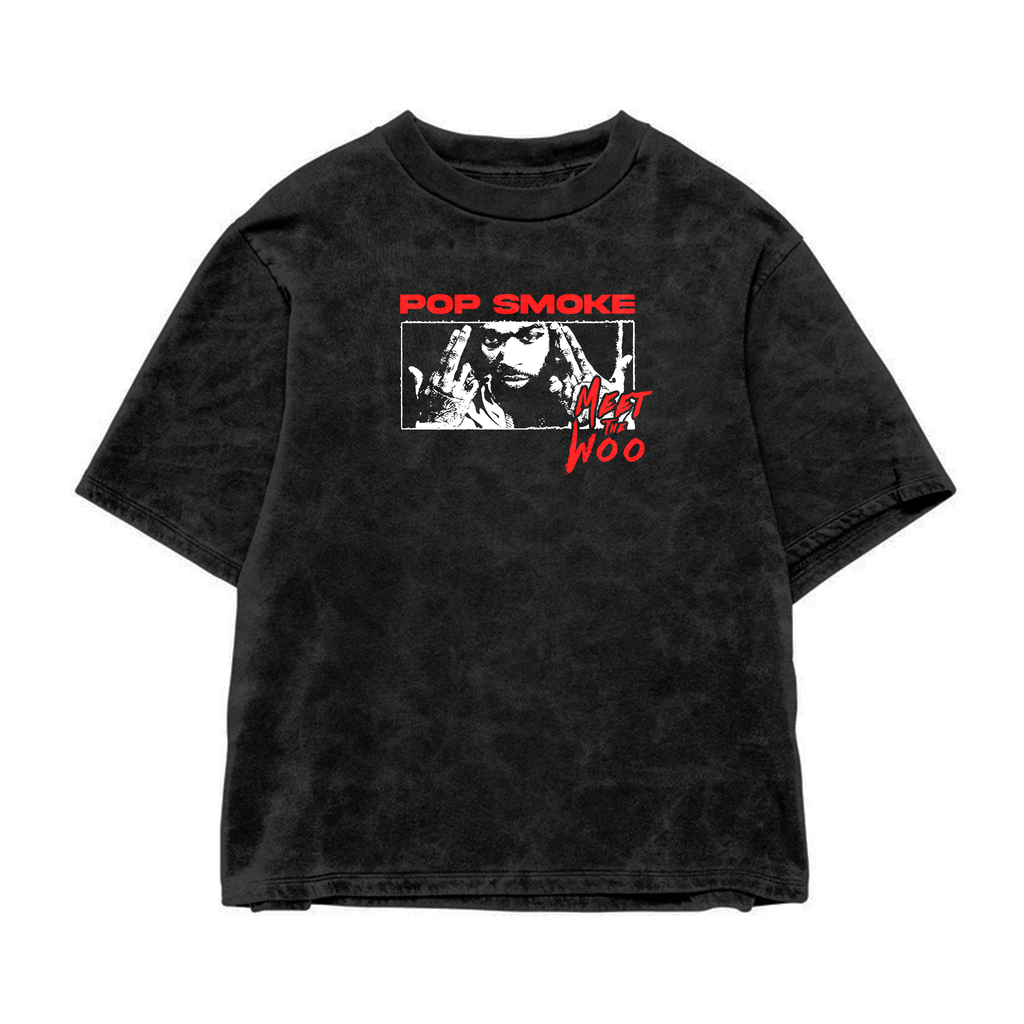 Pop Smoke Acid Wash Oversized Tee